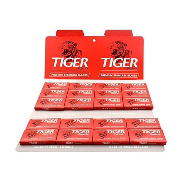 Lot de 100 lames de rasoir Tiger Superior