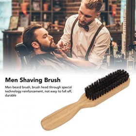 Blaireau De Rasage, Brosse à Barbe Pour Hommes, Brosse à Cheveux En Bois, Brosse De Nettoyage du Visage Pour Hommes, Manche E
