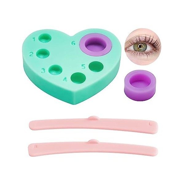 Lomansa Outil Rehaussement de Cils, Lash Lift Tool, Convient Pour le Rehaussement Cils et La Teinture Cils, Silicone Réutilis