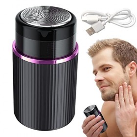 Rasoir électrique pour homme – Mini rasoir portable, rasoir électrique rechargeable par USB, utilisation humide et sèche, cad