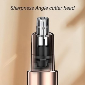 Épilateur Facial pour Femme, Mini Tondeuse à Poils de Nez Portable Appareil de Nettoyage du Nez Rechargeable avec Brosse de N