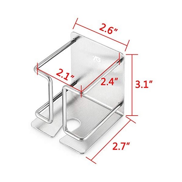 Linkidea Support rasoir électrique mural auto-adhésif en acier inoxydable pour rangement de rasoir électrique à fixer au mur 