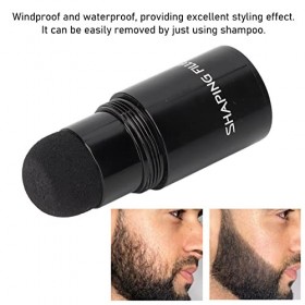 Poudre dombre de ligne de cheveux, remplisseur de barbe pour hommes noir imperméable, poudre épaisse de barbe pour maquillag