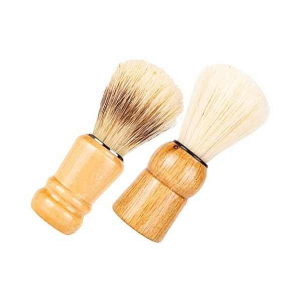 FOMIYES 2 Pièces Brosse À Barbe Barbier Cheveux Plumeau Blaireau Et Bol Blaireau Pour Hommes Accessoire De Rasage Cadeaux Pou