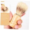 FOMIYES 2 Pièces Brosse À Barbe Barbier Cheveux Plumeau Blaireau Et Bol Blaireau Pour Hommes Accessoire De Rasage Cadeaux Pou