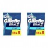 Gillette Blue Ii Plus Rasoirs Jetables Homme, Le paquet de 20 rasoirs Lot de 2 