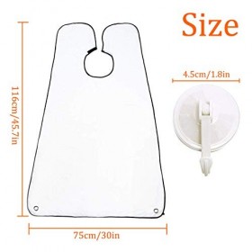 Kadeolu Tablier Barbe,Tablier a Barbe Homme Taille De Cou Réglable, Deux Ventouses Avec Forte Aspiration,Tablier Pour Barbe M