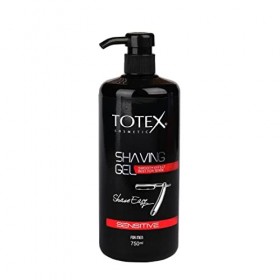 Neuf Totex Effet lisse de gel à raser Sensitive 750 ml avec pompe pour une utilisation facile