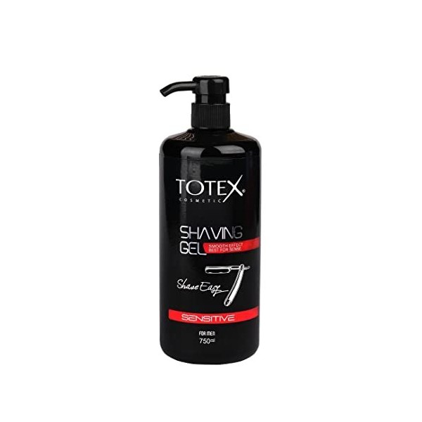 Neuf Totex Effet lisse de gel à raser Sensitive 750 ml avec pompe pour une utilisation facile