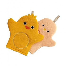 minkissy 2 Pièces Serviette De Bain Pour Enfants Gants Exfoliants De Douche Gants DAnimaux De Bain Douche Luffa Éponge Gants