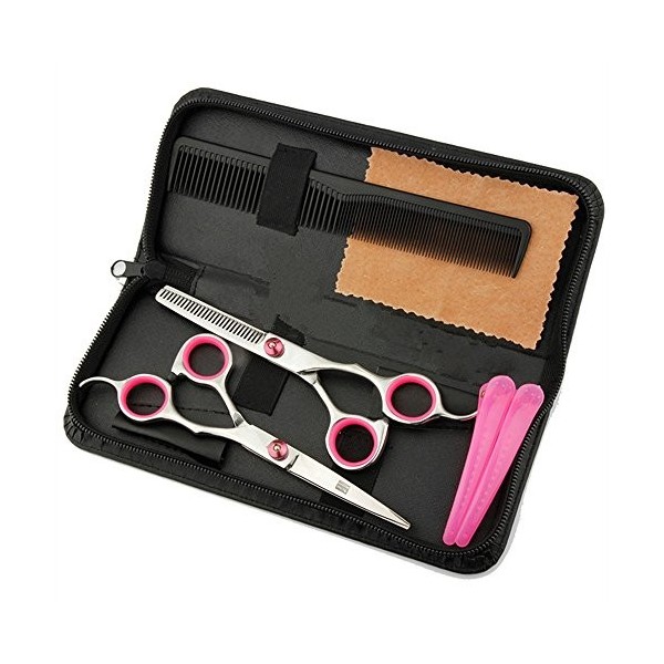 Jyhy Cheveux Professionnel Ciseaux de coupe Cisailles Barber sculpteurs Lot kit- Famille Coupe de cheveux, outil de Barber Co