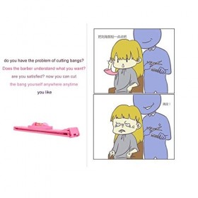 Kit 2 pièces avec ciseaux de coiffeur et clip pour se couper les cheveux soi-même