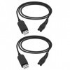 Lot de 2 câbles de chargement USB pour rasoir Philips Norelco HQ8505 HQ6 HQ7 HQ8 HQ9 RQ10 RQ11 RQ12 HS8 PT7 S500 Series AT750