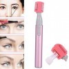 Nouveau Portable électrique Visage Sourcil Cheveux Corps Lame Rasoir Décapant Tondeuse Beauté Rose