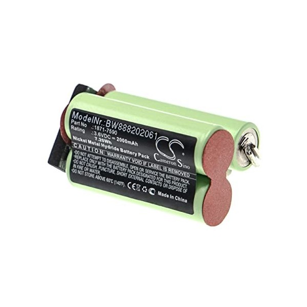 vhbw Batterie Remplacement pour Moser 1871-7590 pour Tondeuse à Cheveux 2000mAh, 3,6V, NiMH 