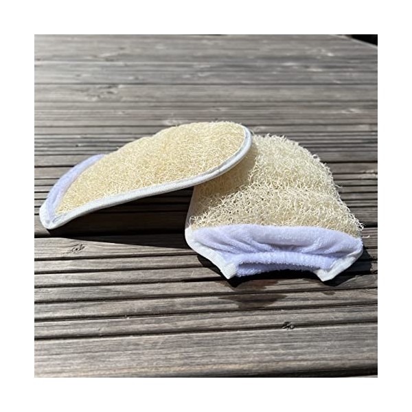 Gant Exfoliant Loofah Egyptien, Gommage naturel Efficace, Soins du Corps et Visage Femme et Homme, Douche et Bain, SPA, Gants