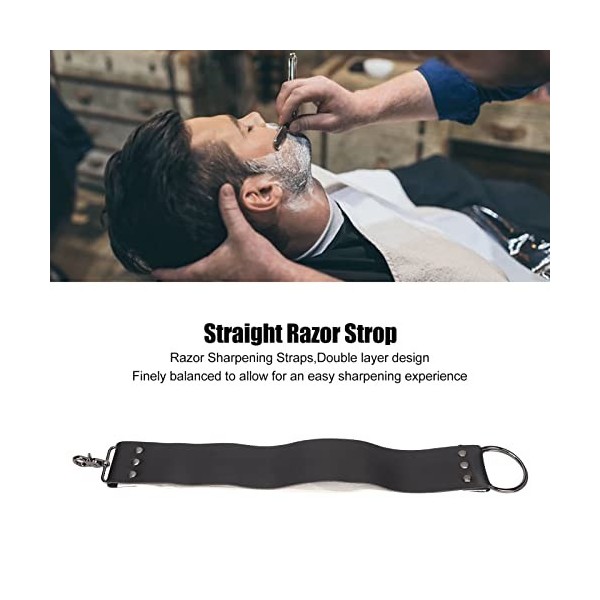 Strop Straight Strop Barber Shaver Sharpening Strap, Sharpening Straps Blade Straight Hair Removal Shaver Strops Double Layer