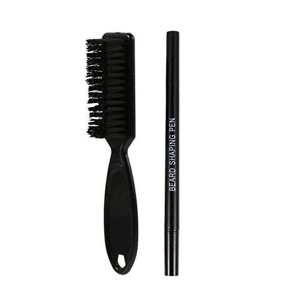 minkissy 2 Pièces Brosse À Barbe Brosse À Barbe Barbes Kit De Réparation De Moustache Stylo À Barbe Remplissage Stylo De Répa