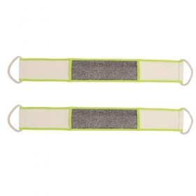 2 Pièces Gant De Toilette Exfoliant Pour le Dos, Garniture En Lin Double Face, Serviette De Bain Exfoliante Pour le Corps Pou