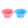 Bol de Cire en Silicone, Bol de Pot en Silicone de Cire de Démoulage Rose Bleu 400ML pour les Aisselles