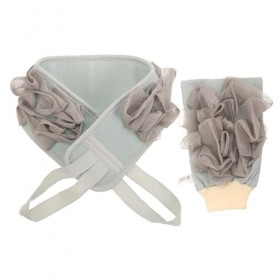Beavorty 2 Pcs Exfoliant Et Corps Serviette De Douche Laveuse De Et Gants De Bain Avec Pouf Doux Et Surface Luffa Pour Hommes