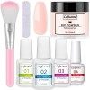 Lofuanna Kit de Poudre de Tremper,30g Transparente Poudre à Tremper pour Ongles,Dip Powder Manucure pour Ongles Français Kits