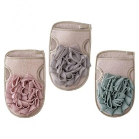 FOMIYES 3 Pièces Gants De Gommage De Boue Exfoliant Pour Le Visage Éponge Nettoyante Pour Le Visage Gants De Lavage De Bain É