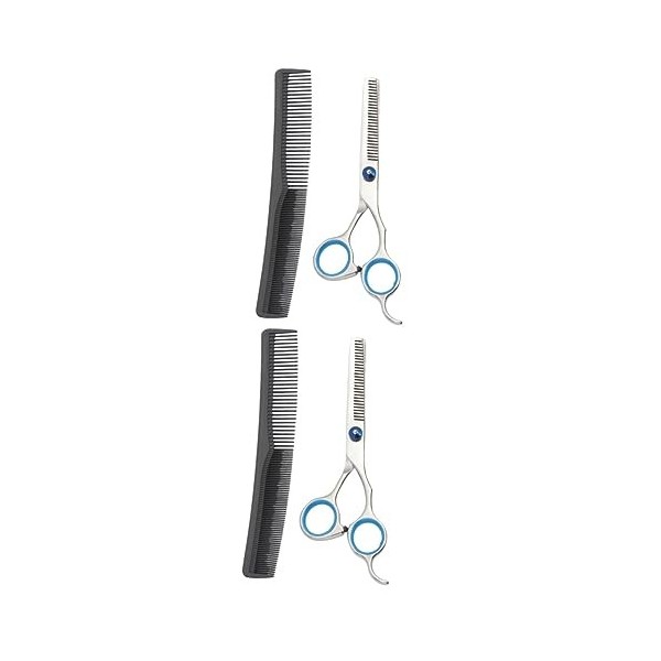 POPETPOP 2 Pièces Ciseaux De Coupe À Sec Ciseaux De Coiffure Ciseaux De Barbier Ciseaux De Peigne Pour La Coupe De Cheveux Ci