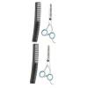 POPETPOP 2 Pièces Ciseaux De Coupe À Sec Ciseaux De Coiffure Ciseaux De Barbier Ciseaux De Peigne Pour La Coupe De Cheveux Ci