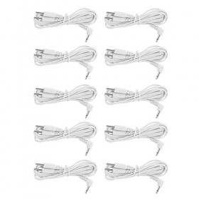 Câble Métallique TENS, Sac de 10 Pièces, Câble de Fils Délectrode Cc de 2.5mm pour unité TENS, 1.2m de Long, Durable, Facile