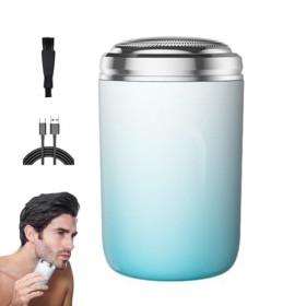Mini rasoir électrique, rasoir de poche portable, mini tondeuse à barbe de petite taille, utilisation facile à un bouton, ada