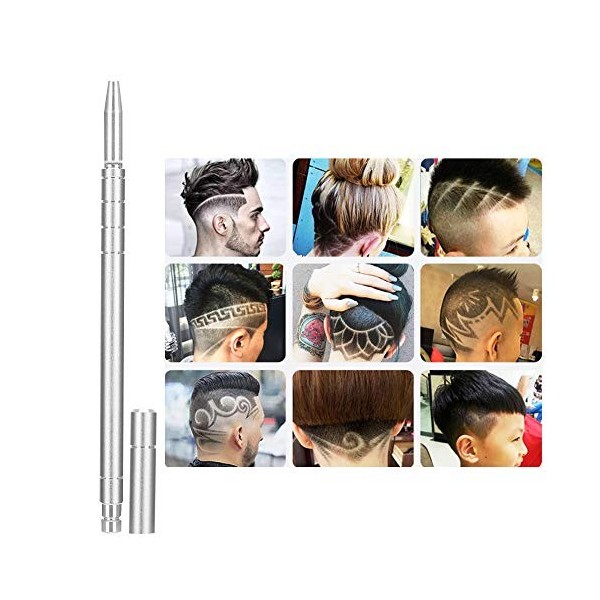 Kit de Stylo de Gravure de Cheveux pour Barbe et Sourcils, Tondeuse de Rasage de Barbe à Sourcils Antirouille en Acier Inoxyd