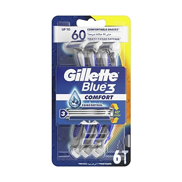 Rasoirs Jetables Gillette Blue III – Lot de 6