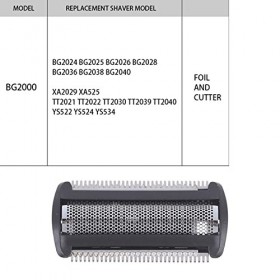 Tondeuse Rasoir TêTe Feuille Remplacement pour Bodygroom BG2000 BG2024 TT2039 QG3280 BG2025 BG2036 TT2020 2030