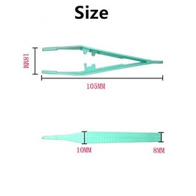 Lot de 24 pinces à épiler jetables en plastique pour premiers secours Rasage et Épilation