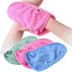 ericotry Lot de 3 gants exfoliants doux pour le bain, la douche, les soins de la peau, le visage, le massage, le spa pour adu