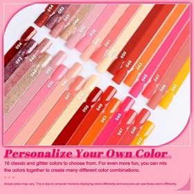 Lavender Violets 20 Pcs Dip Powder Kit de vernis à ongles pour débutants 16 Summer Poudre La fête. Couleurs Base Top Coat, Ac