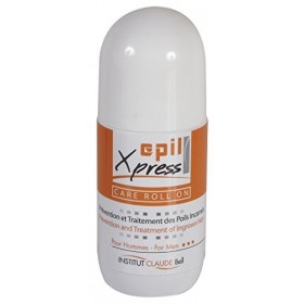 INSTITUT CLAUDE BELL - EPIL XPRESS - Zone Intime Homme - Soin Prévention & Traitement des Poils Incarnés - Roll On - 50 ml