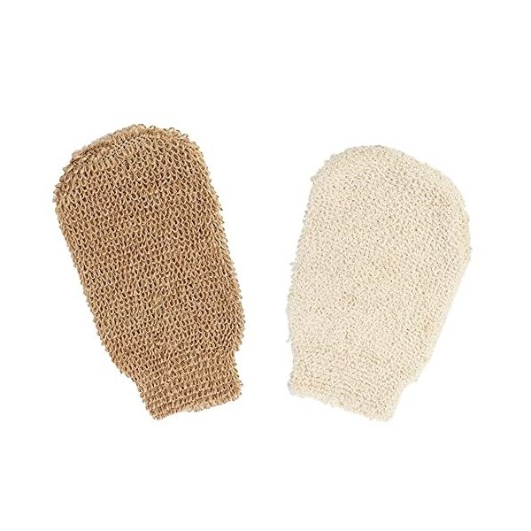 JIEROU 2 Pièces Gants Exfoliants Gant de Douche Bain pour Spa Gommage Dexfoliation Du Corps Exfoliant vos besoins baignade q