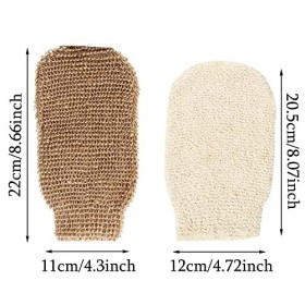 JIEROU 2 Pièces Gants Exfoliants Gant de Douche Bain pour Spa Gommage Dexfoliation Du Corps Exfoliant vos besoins baignade q
