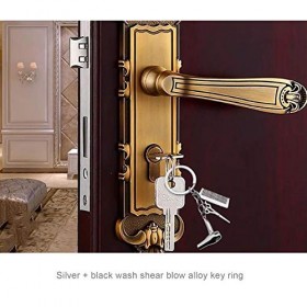 EMSea Lot de 2 porte-clés 3 en 1 avec pendentif en forme de peigne pour coiffeur - Argenté et noir, Argenté et noir., taille 