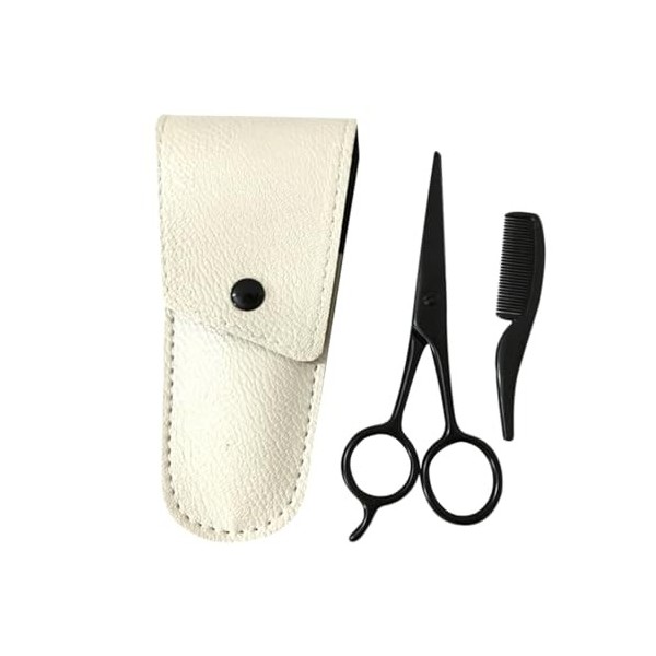 minkissy 3 Pièces Ensemble Ciseaux À Barbe Avec Pochette Paquet De Soins Pour Hommes Kit De Cisailles À Barbe Ciseaux De Coup