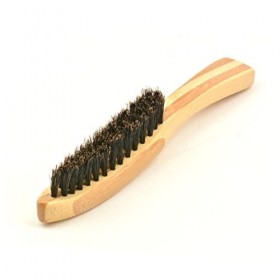 minkissy 2 Pièces Bois Barbe Moustache Cire Peigne Barbe Style Brosse Barbe Huile Brosse Barbe Redressage Peigne Outils Pour 