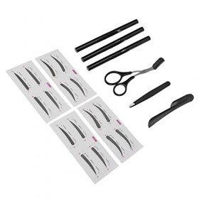 Kit de Toilettage des Sourcils, Rasoir à Sourcils Portable Professionnel, Ciseaux, Pincettes, Ensemble de Cartes Crayon à Sou