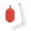 Brosse à Shampoing Masseur de Cuir Chevelu avec Support de Rangement, pour Cheveux Humides, Secs, Gras, Bouclés, Lisses, épai