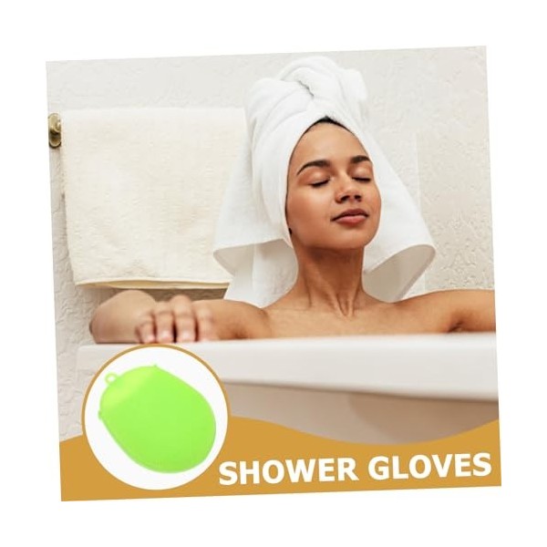 FRCOLOR Gants de bain en silicone pour la douche - Gant exfoliant pour le corps - Gant exfoliant pour le corps - Gant de mass