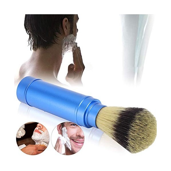 Blaireau De Rasage, Blaireau Moussant, Doux Et Respectueux de la Peau, Poignées Ergonomiques, Brosse à Barbe Portable Pour un