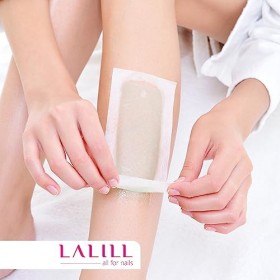 LALILL Non-Tissé sur 1 Rouleau pour Cire - WAX, Blanc, 100 m x 7 cm - Rouleau de Non-Tissé pour Cire Chaude, Cire au Sucre, P