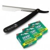 Traditional Shaving Kit. Straight Razor and 300 single edge Derby Professional