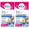 VEET Lot de 2 Boites de 16 Bandes de Cire Easy-Gelwax Maillot - Aisselles Peaux Sensibles